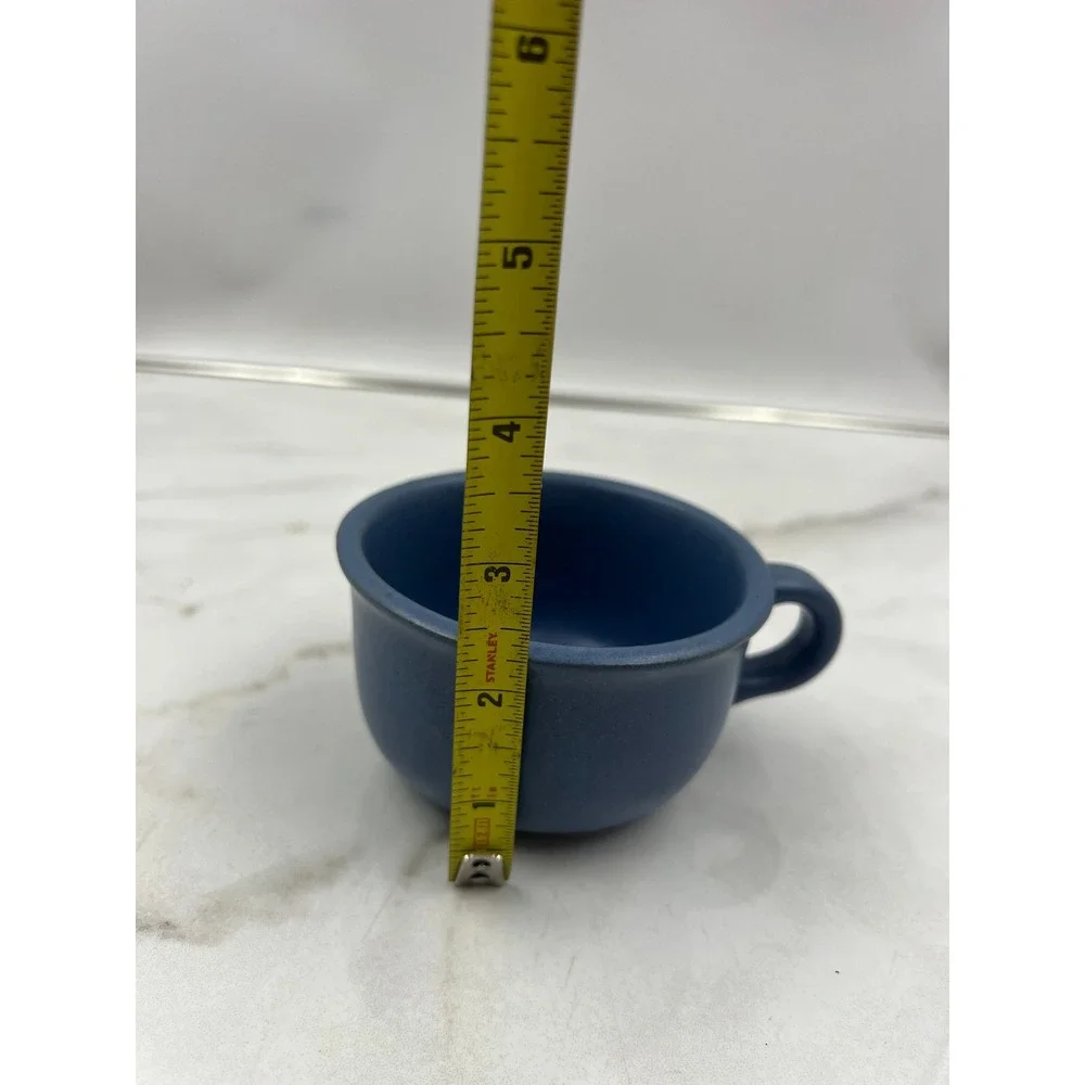 Dansk International Designs Blue Stoneware Tea Cup and Saucer Set of 2 Portugal